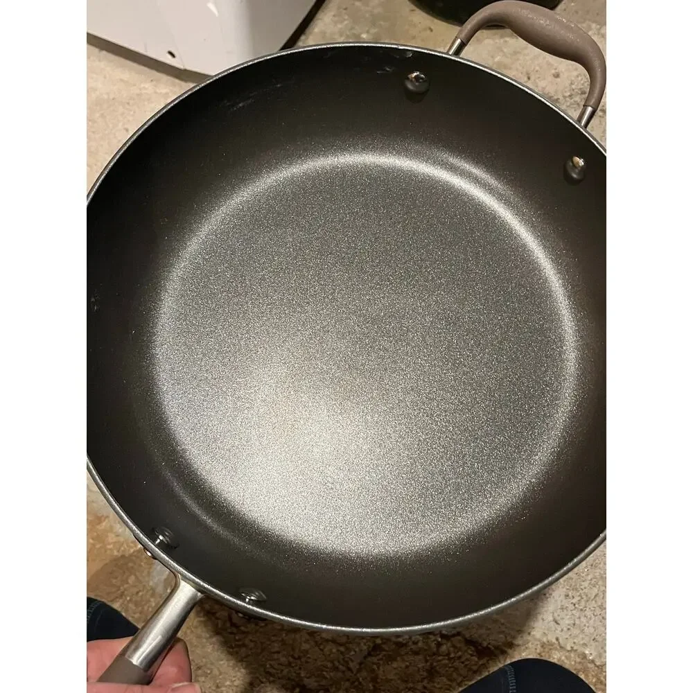 Anolon 12-Inch Deep Nonstick Frying Pan with Lid - Picture 3 of 5